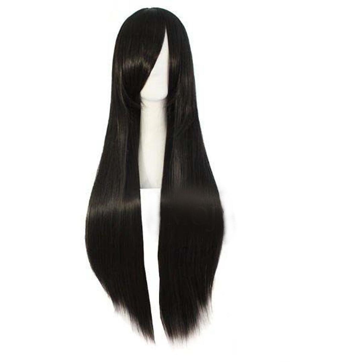 32 inch Long Full Head Hair Wig extension For Girls Natural color