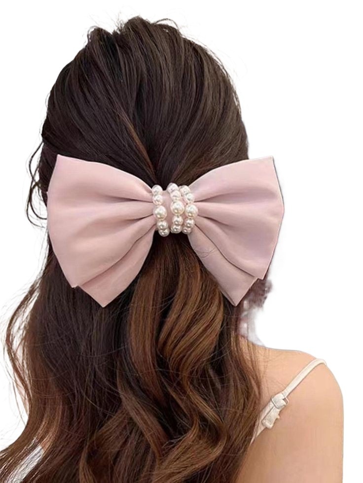2022 new arrival big bow  fabric silk hair clip women girls hair accessories fashion hair clip