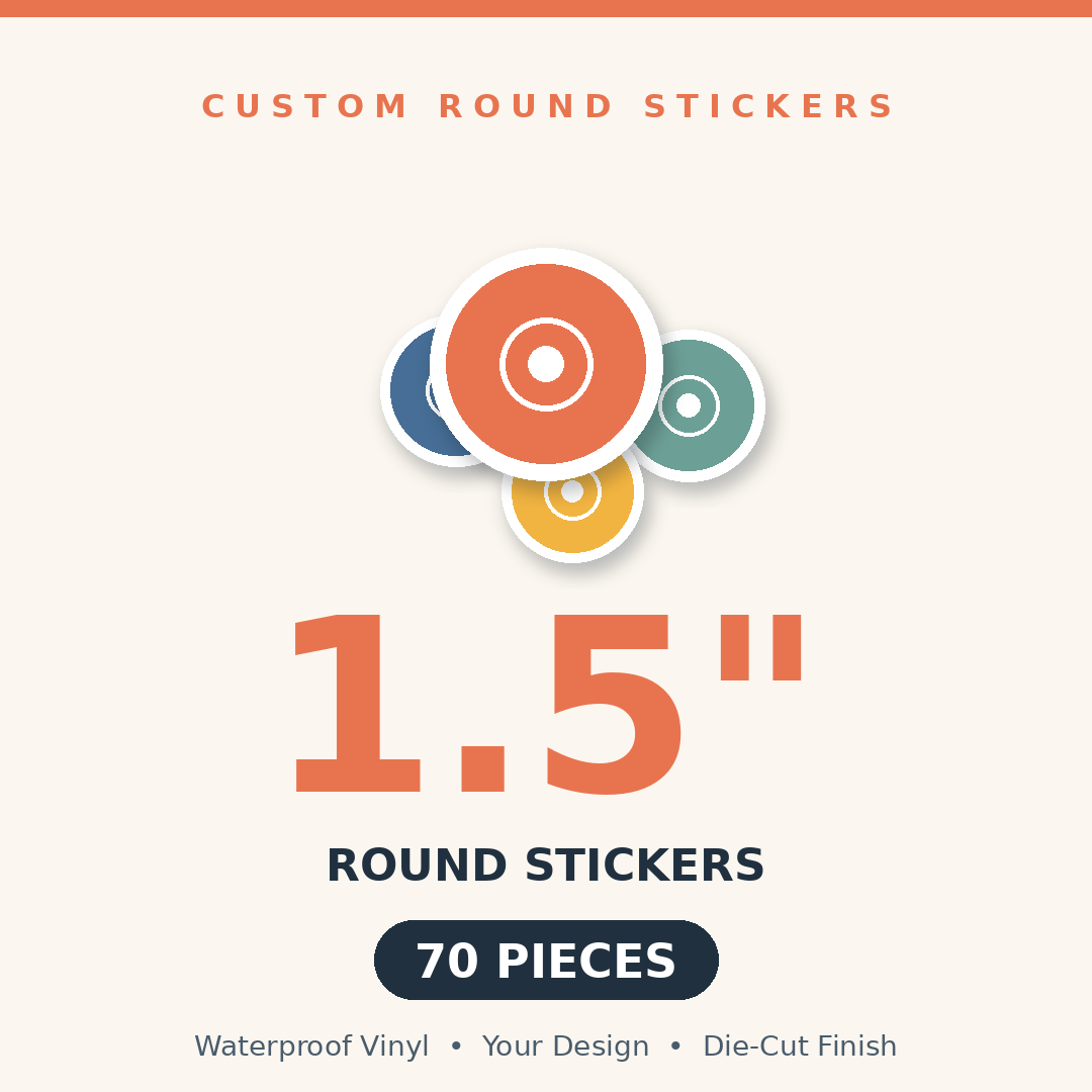 1.5 inch - 70 Pcs