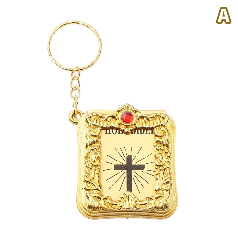 English Mini HOLY Bible Keychain Religious Christian Cross Key Chain Souvenirs Daraz.pk