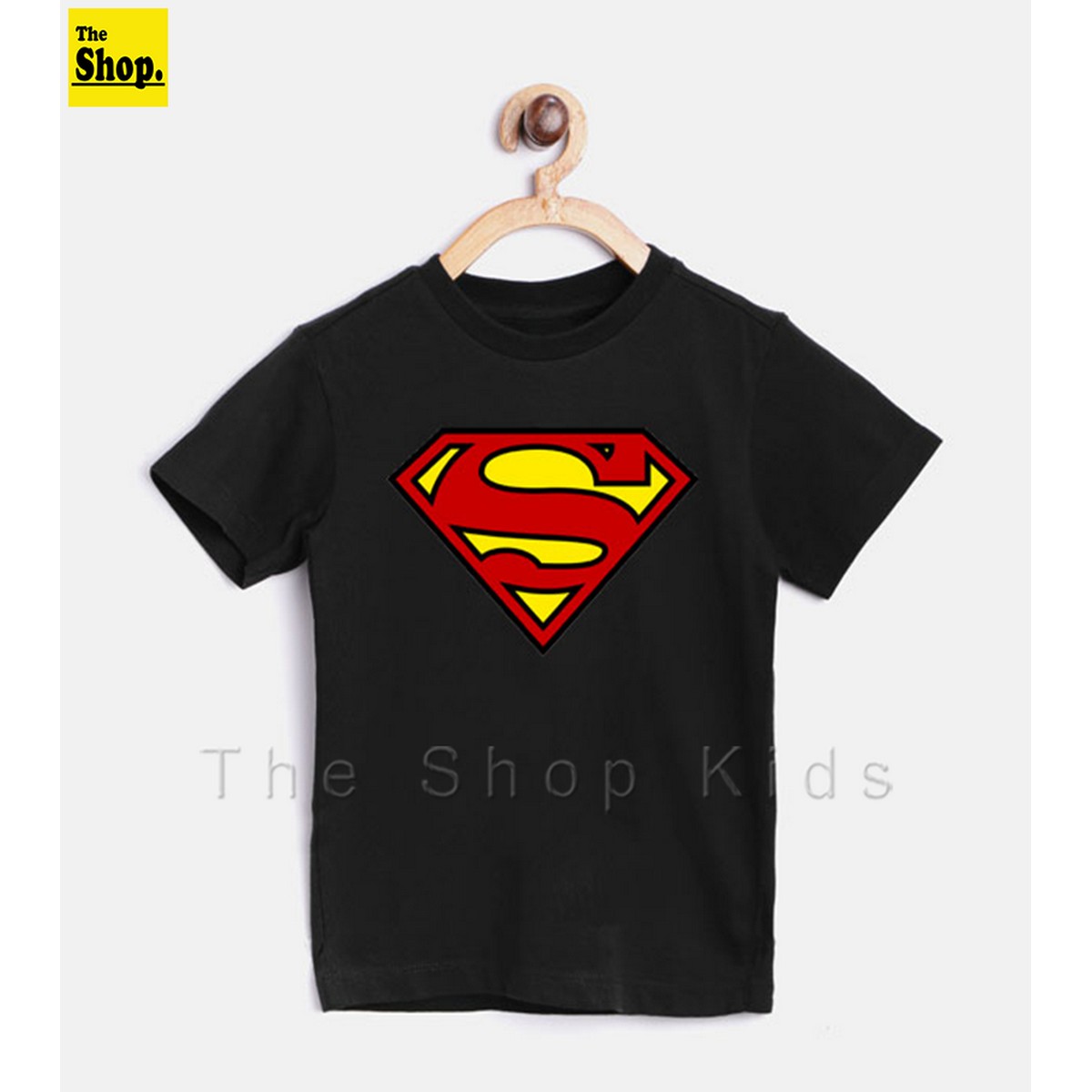 Super Hero Kids TShirt, Black SUPERMAN 
