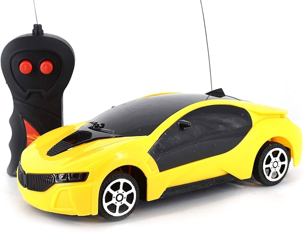 Remote Controlled Fast Modern Model Car 3D Light for Kids 2 Channel