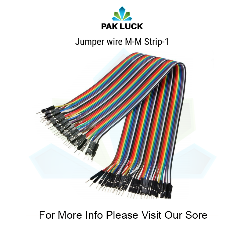 Jumper Wire Male to Male Price in Pakistan | Jumper Wire Strip | male to male jumper wire | Connector | Breadboard Wires | 30cm 40pcs Wire Cable For Arduino In Pakistan