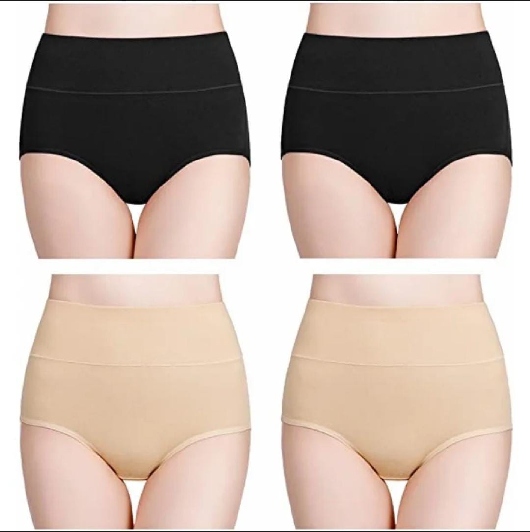 Pack Of 4 Ladies Underwear Panties Best Quality Cotton Underwear Panties for Women & Girls - Soft, Comfortable, Easy Wash
