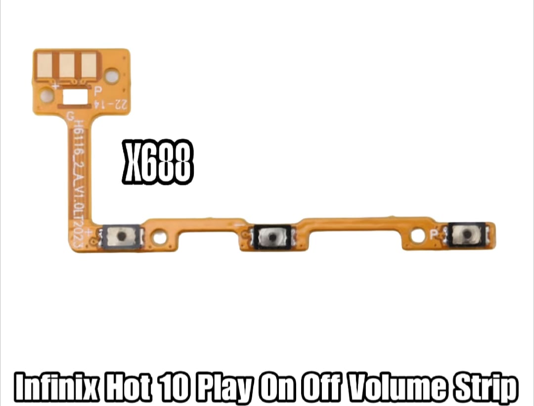 Infinix Hot 10 Play OEM Power Button & Volume Button Flex Cable For Infinix Hot 10 Play