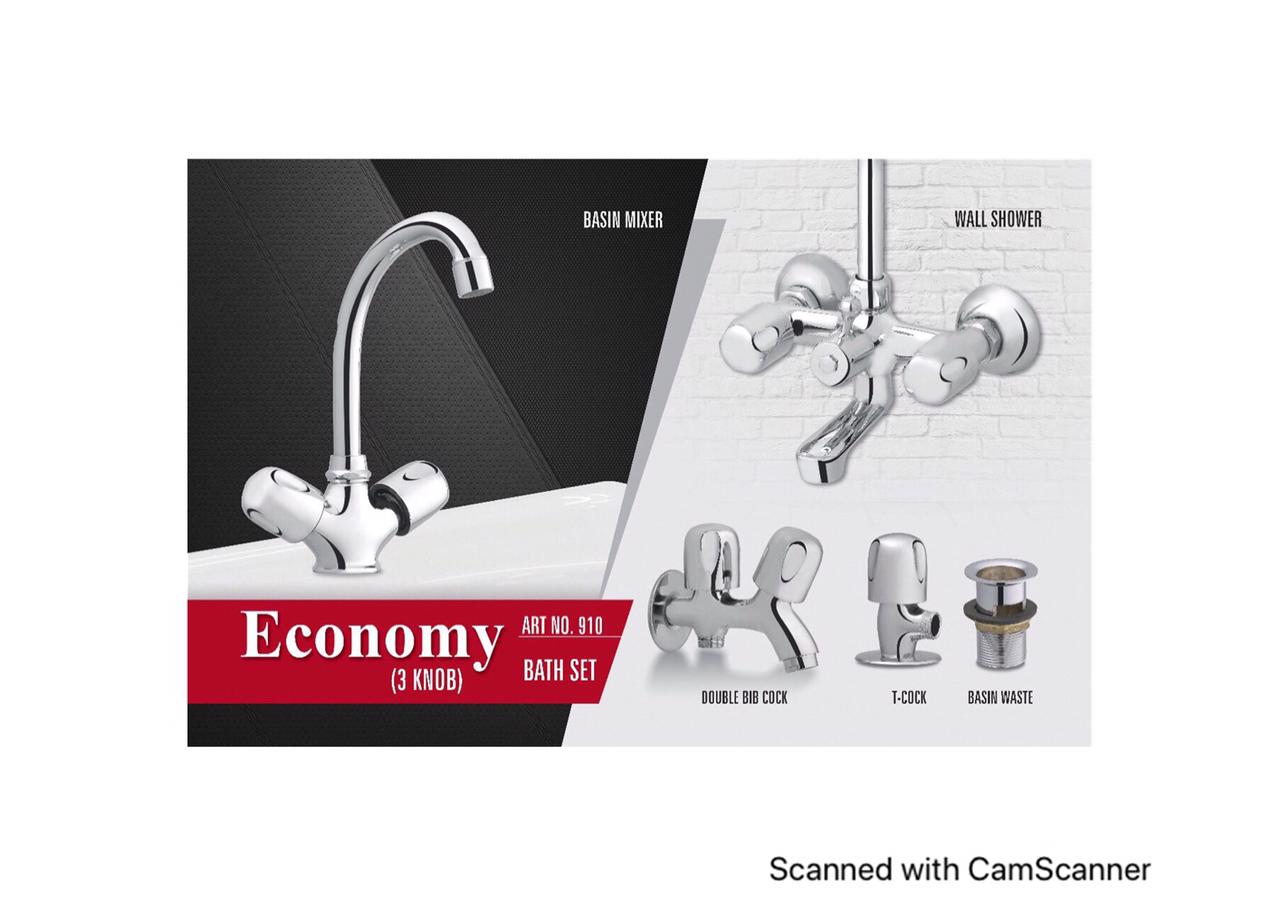 Economy 7 pieces Complete Bathroom Set Shower Set Wall Mounted 7 in 1