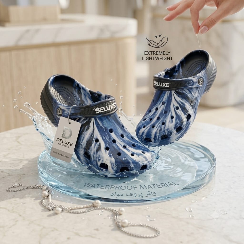 Deluxe footwear Light weight Crocs with soft sole for women | Deluxe shoes crocs for women Stylish crocs for women | Soft and comfortable ladies Clogs