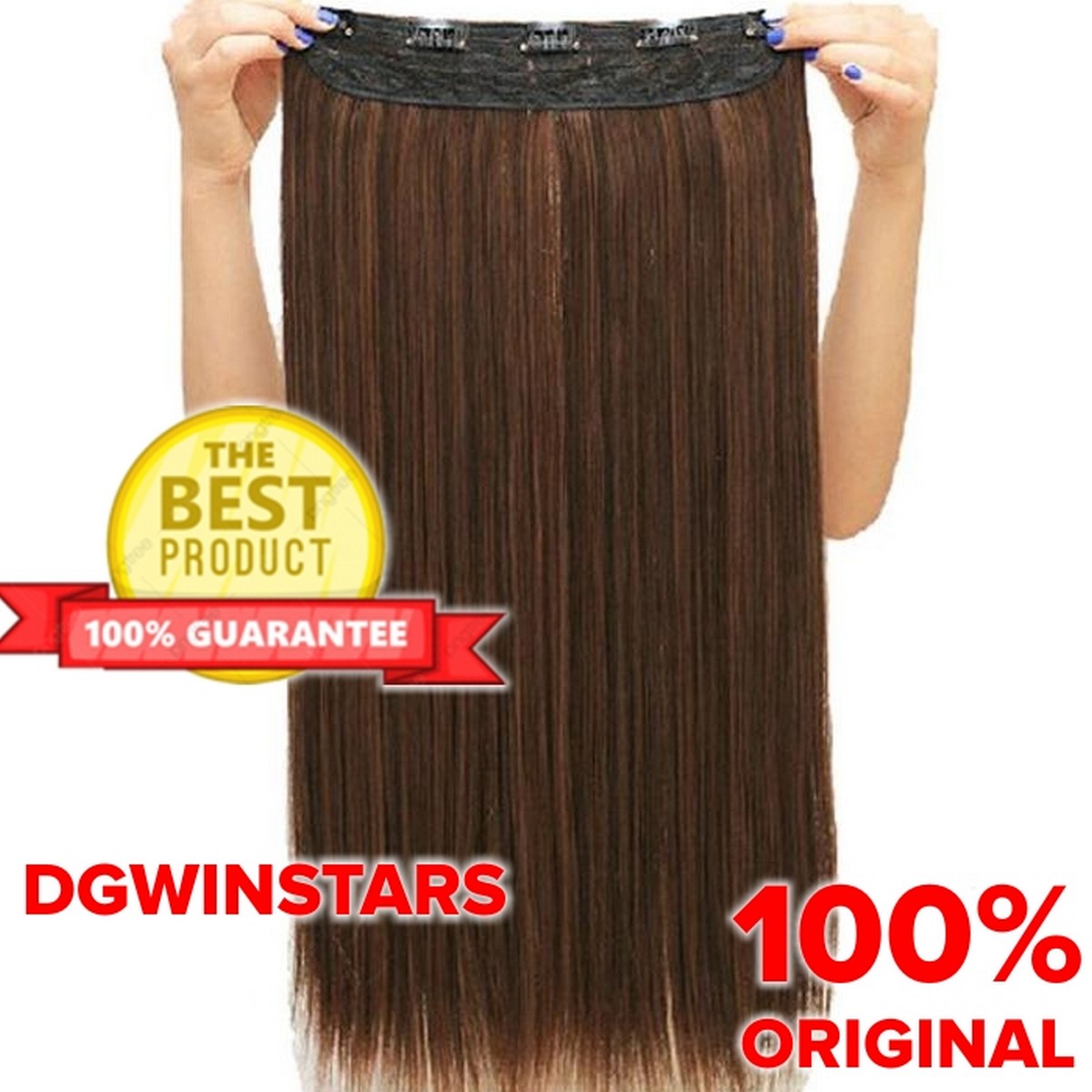 Very Long Straight Hair Extension Dark Brown Clips More Volume