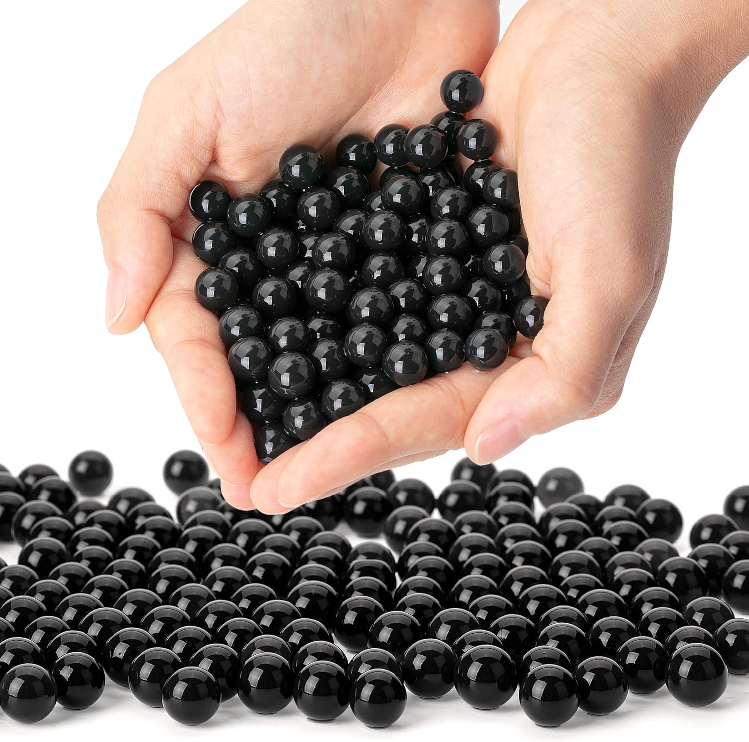100% Original High Quality English 8MM Glass Beads for Jewelry Making – Plastic Beads A-Z for DIY Name Bracelets, Necklace, Keychain – Kids Craft Beads, Gift for Girls & Boys (Black Beats with White Letters) Trendy Beads For Girls Making Bracelet