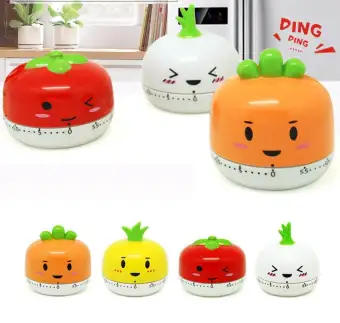 Cute Cartoon Vegetables Timers 60 Minutes Mechanical Kitchen