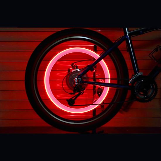 2Pcs Motion Activated Glow Bike Flashlight Car Motorcycle Tire Valve Caps Wheel Light Amazing Fantastic Bicycle Accessory LEDs