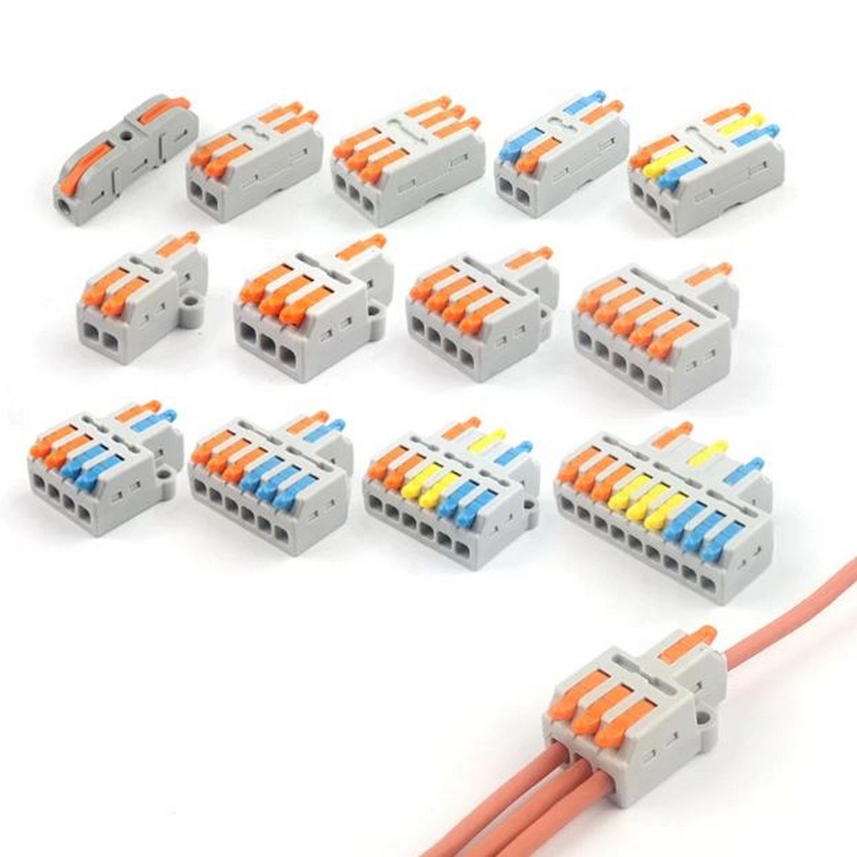 1 in multiple out Quick Wiring Connector Universal Splitter wiring cable Push-in Can Combined