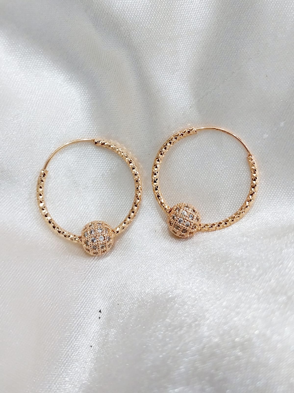 Golden balls earings