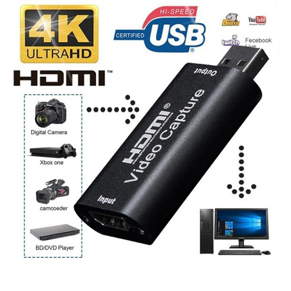 Video Capture Cards Audio Capture Adapter HDMI To USB 3.0 Definition 4K