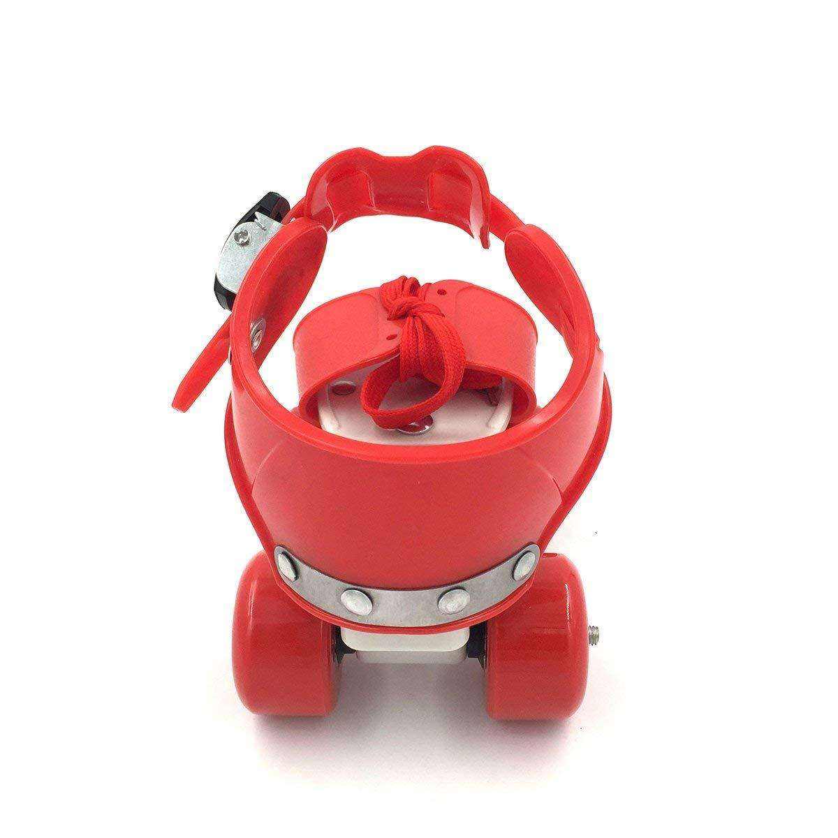 Adjustable Quad Speed Roller Skates Double Row Wheel Shoes multicolours
