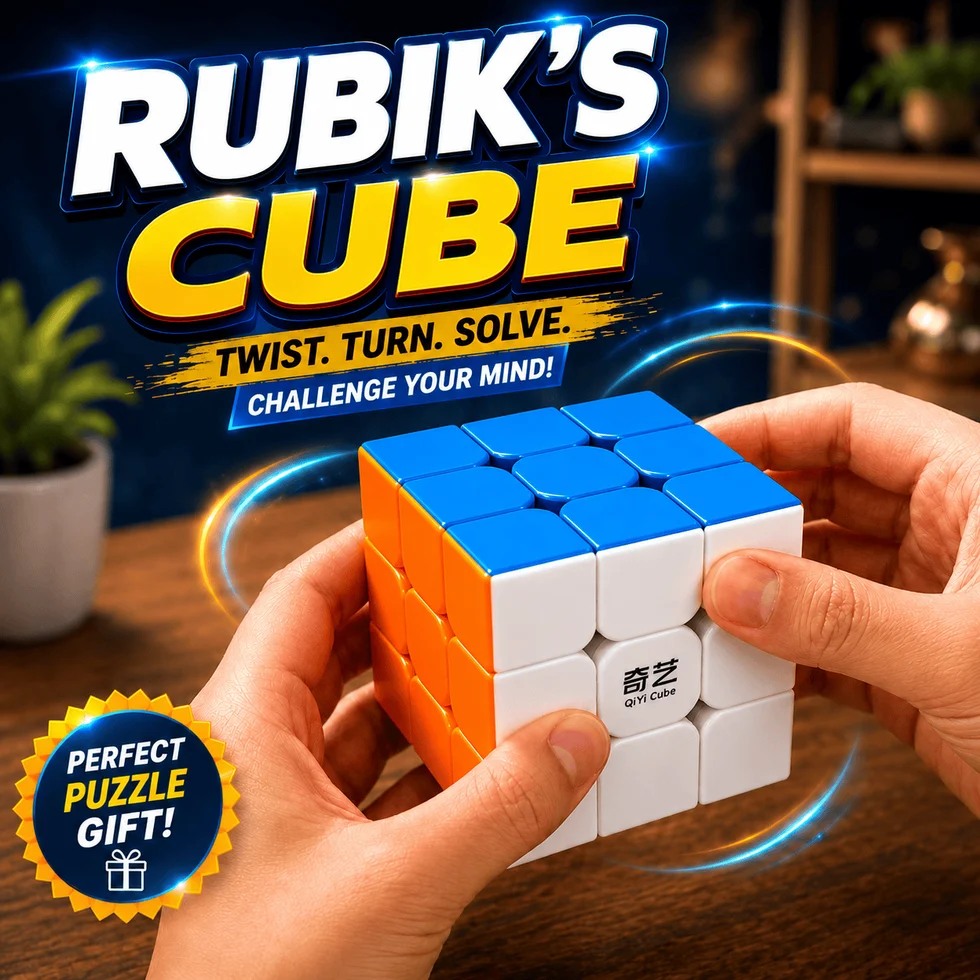 Rubiks Cube, 3x3 Speed Cube, Problem-Solving Challenging Puzzle