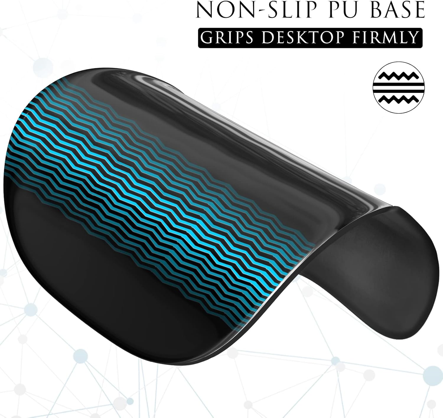 Original Mouse Pad With Cooling Gel & Foam - Thumb Shape Mousepad With Wrist Rest - Washable Mouse Mat & Non Slip