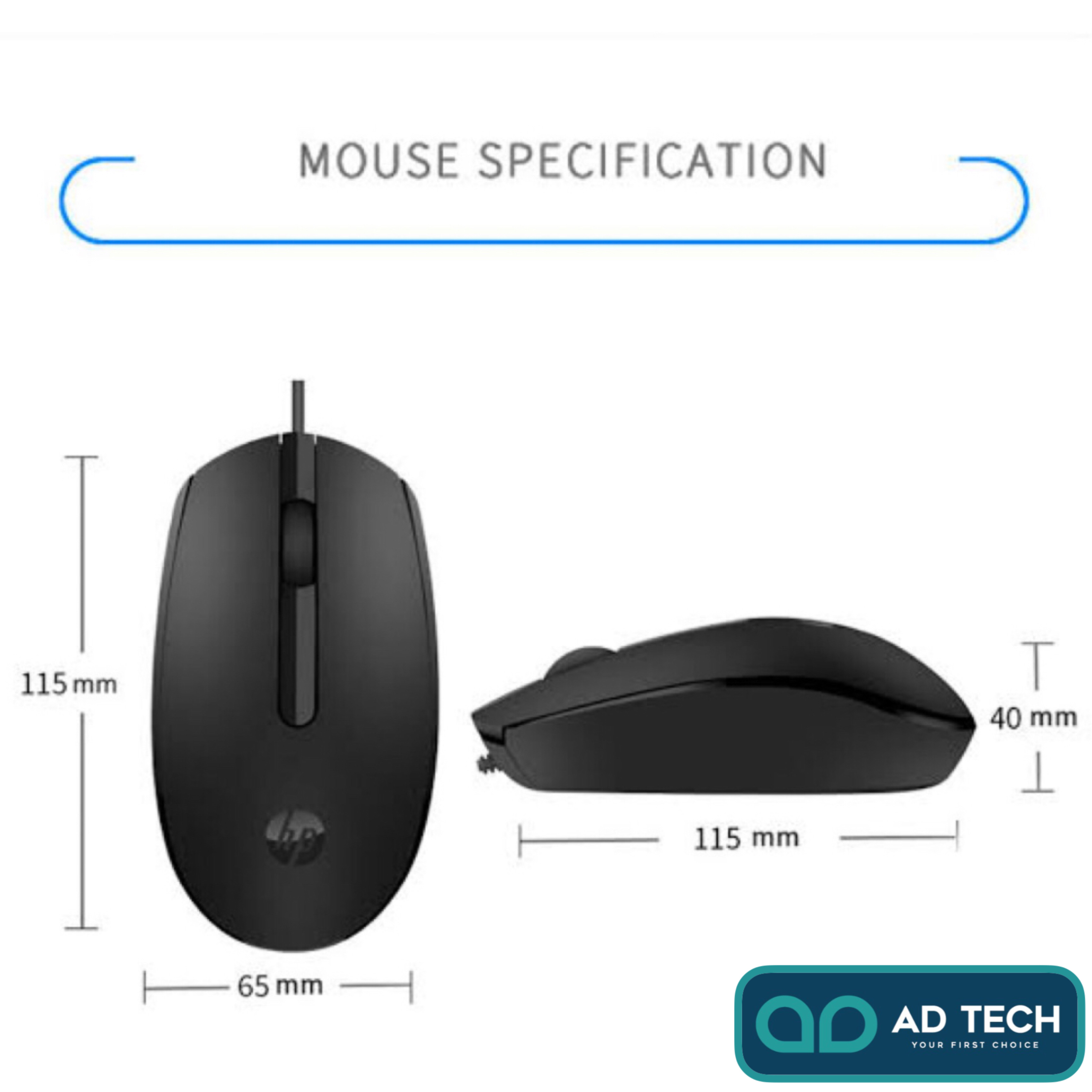HP M10 - High Quality USB Wired Mouse