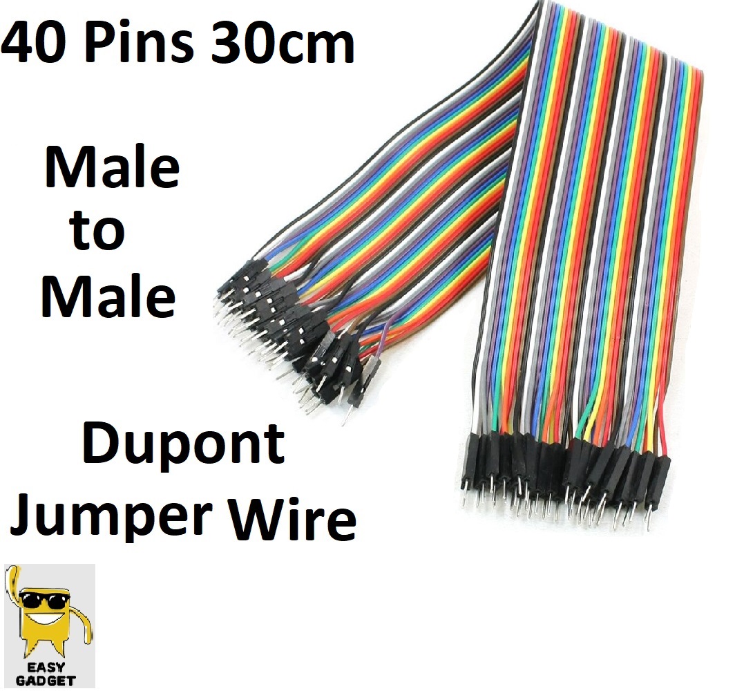 40 Pins Male to Male 30cm Dupont Jumper Wire Line for Breadboard Arduino