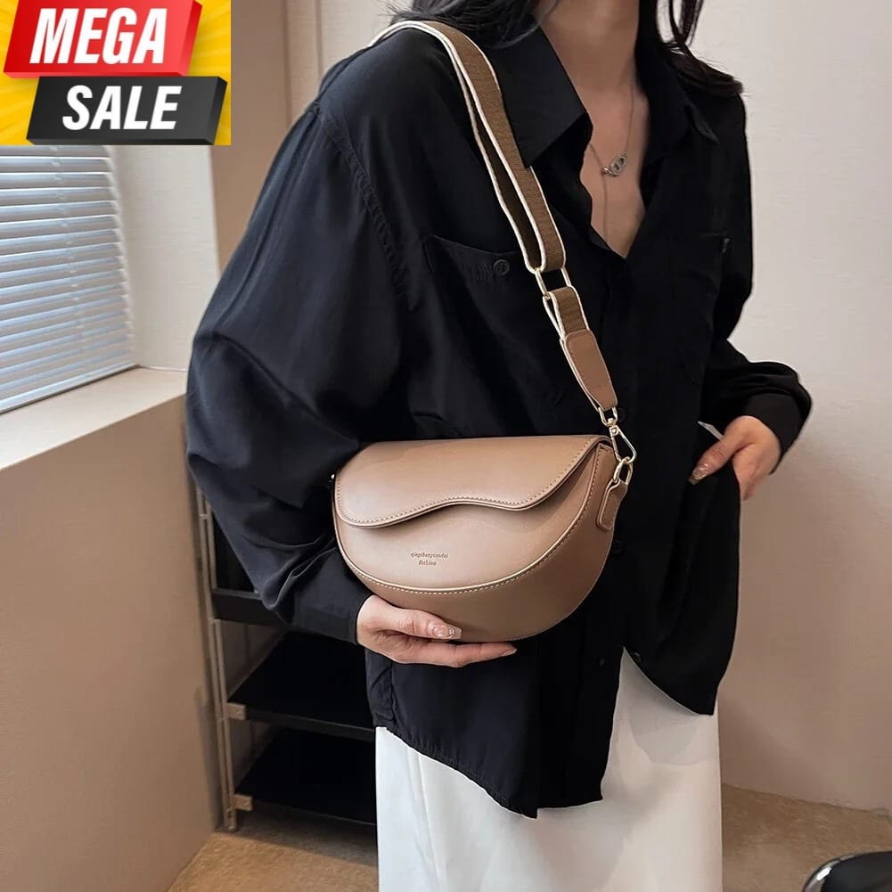 Elegant Faux Leather Crossbody Shoulder Bag for Women in Multiple Colors