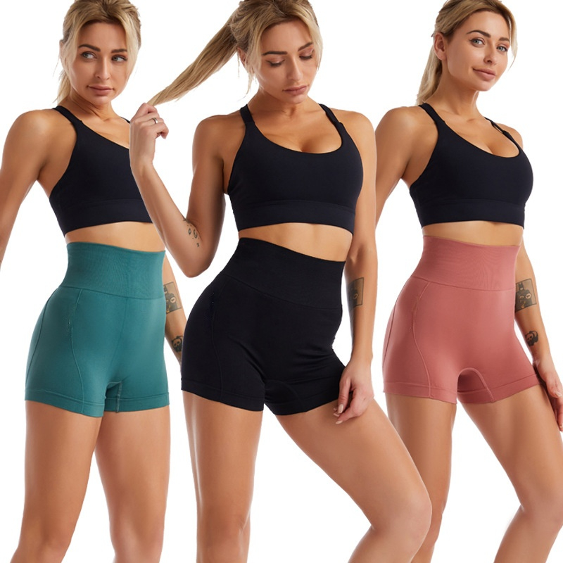 Women Workout Shorts Seamless Yoga Quick Dry Athletic Shorts Pants