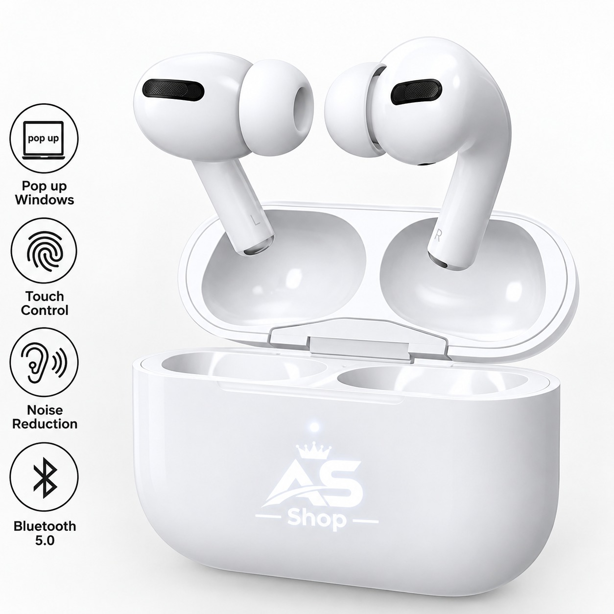 Eirpod Air Pro 3rd Gen TWS (True Wireless Stereo) Bluetooth Handsfree Earbuds EarPods Pro 6 Hi-Fi Wireless Airbuds 5.0 Bluetooth Earphone Slim small size with Charging Case White