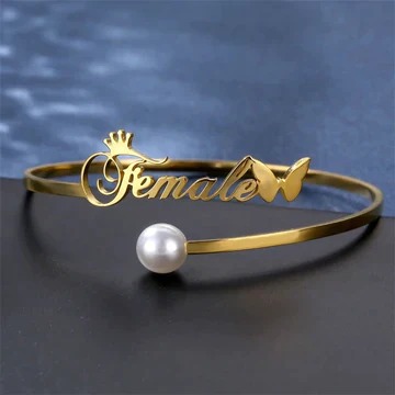G0lden Color Name Bangle/Bracelet for Girls & Women for Gift, Gift for Birthday / Engagement / Valentine's Day / Anniversary New Article UT 07