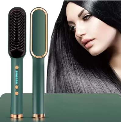 Hair Straightening Brush For Girls Electric Hair Straightener Curler  Heating Styling Comb Straightening and Curling Hair 2 in 1 Styling Tool  Hair ...