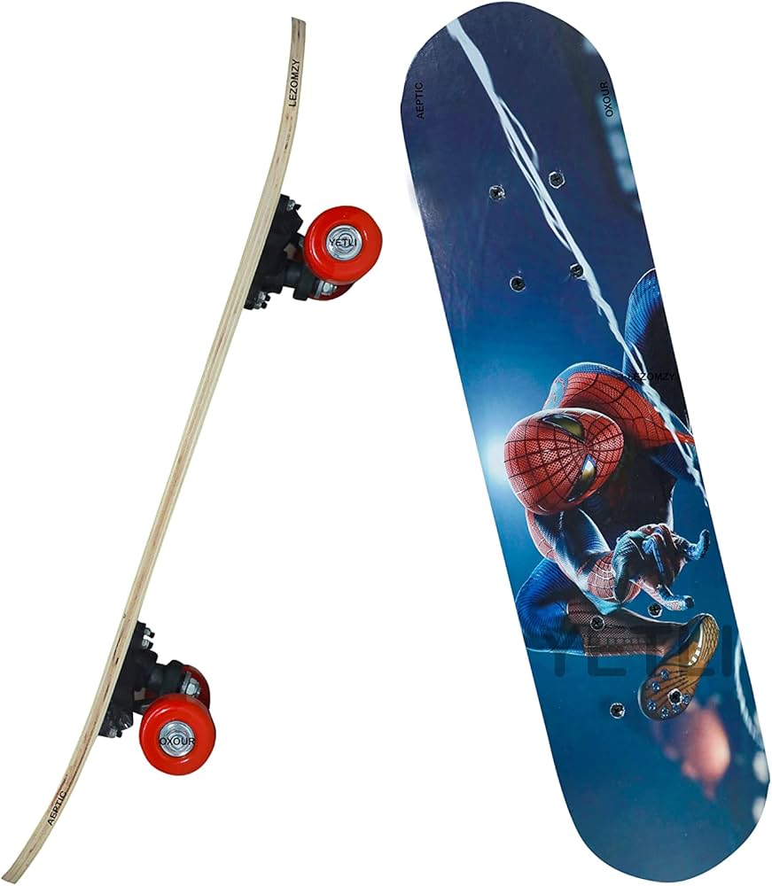 Kids Small Skate Board With Safety Pads (Multi Colour)