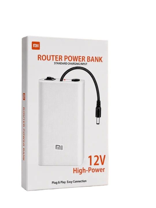 12V High-Power Router Power Bank for WiFi Modem & Router Backup -Compatible with Wi-Fi Routers & ONTs - High Capacity Backup - 20,000 AMH | WiFi Router UPS Power Bank 12Volts