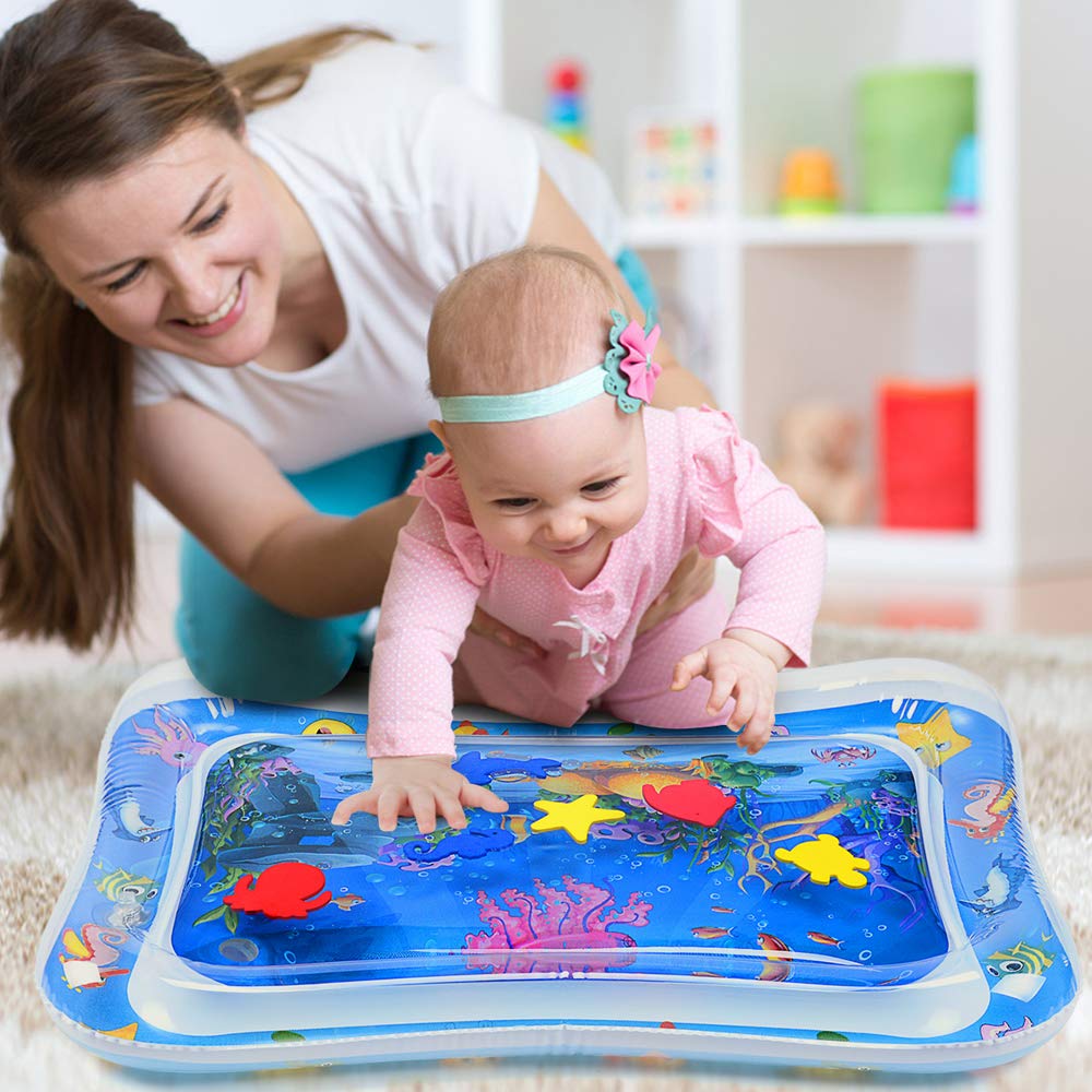 Baby Toddler Activity Water Play Gym Leakproof Cushion Inflatable Tummy Time Fitness Rack Mat Assorted color