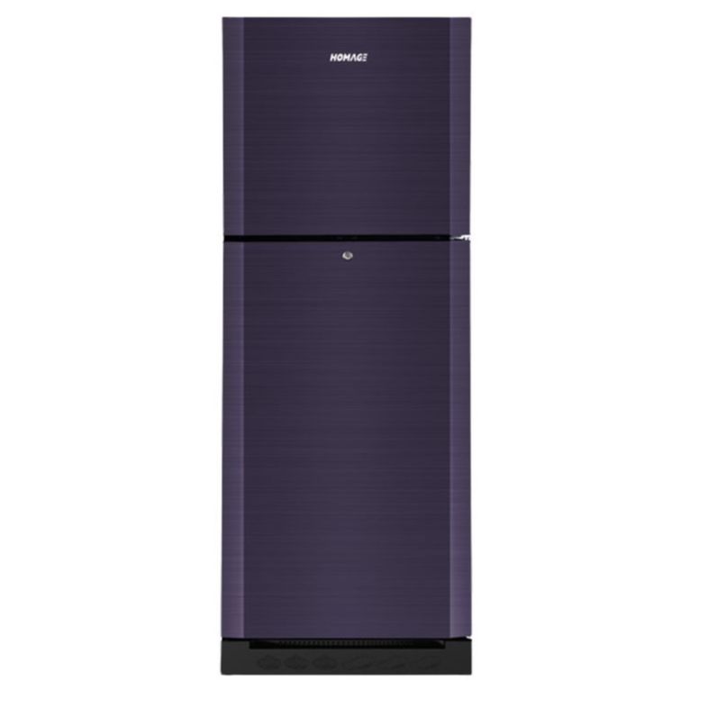 Homage HRF-47662 VCM PBK New Star Series 480 Refrigerator | 18 Cubic Feet Double Door Inverter Fridge | Low Voltage Operation | UV Fresh Technology | Energy Efficient | Black Purple