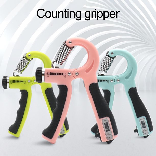 Histro Automatic Counting Hand Gripper Adjustable Resistance Automatic Counting Non-Slip Hand Grip Strength Trainer Fingers Wrist Forearm Exerciser Workout Gear Home Gym Exercise Equipment   Hand Gripper 5-60KG  Automatic  Non-Slip hand strengthen