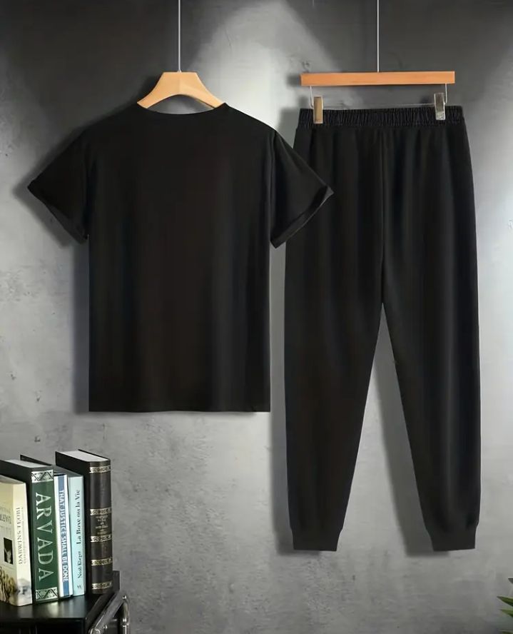 NEW TRENDY 🔥 D T F (STRONG & UNBREAKABLE REFLECTOR PRINTED) SUMMER TRACKSUIT FOR MEN _ SOFT AND COMFORTABLE FABRIC SUMMER TRACKSUIT FOR MEN - PREMIUM T SHIRT AND TROUSER SET PRINTED SUMMER TRACKSUIT FOR MEN_TRACKSUIT FOR BOYS. ( MULTIPLE COLORS)
