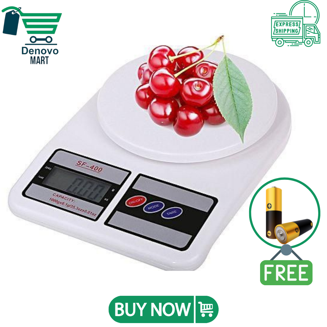 10 KG Weight Capacity, Imported Electronic Digital Kitchen Scale, Digital Weight Machine, Digital Electric Scale Machine For Kitchen and Shops, Food Scale Digital Machine, Weight machine - SF 400 Model