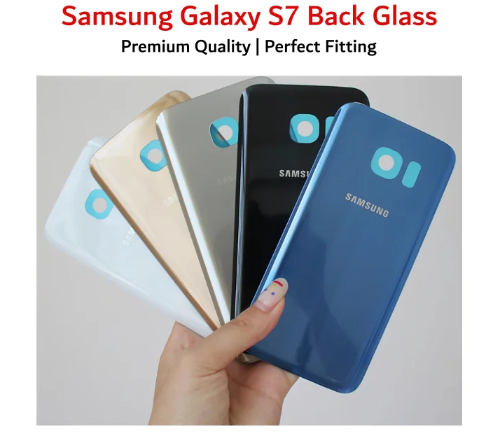 Samsung S7 Back Glass Battery Cover Rear Door Housing Case , Back Panel or Back Glass For Samsung S7