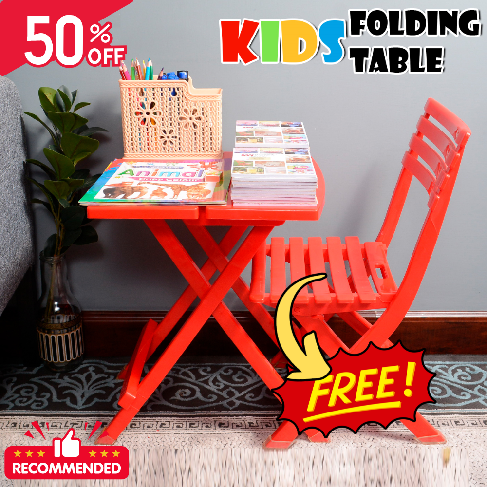 Study Table Free Chair Foldable Table Chair Set, Desk And Chair