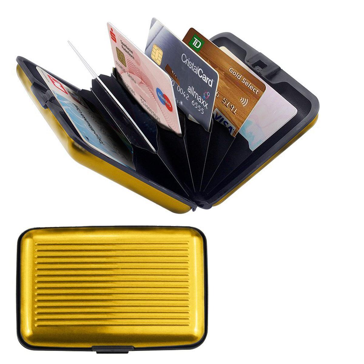 New Modern Aluminum Wallet, Metal Wallet Design Card Holder Waterproof Wallet Card Case Aluma Card Security Wallets