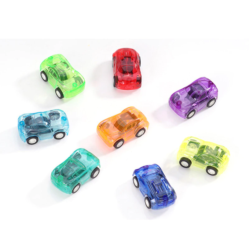 Pull Back Mini Car Kids Birthday Party Toys Transparent Inertial Broken-Resistant Best Mini Cars Set For Boys Or Girls