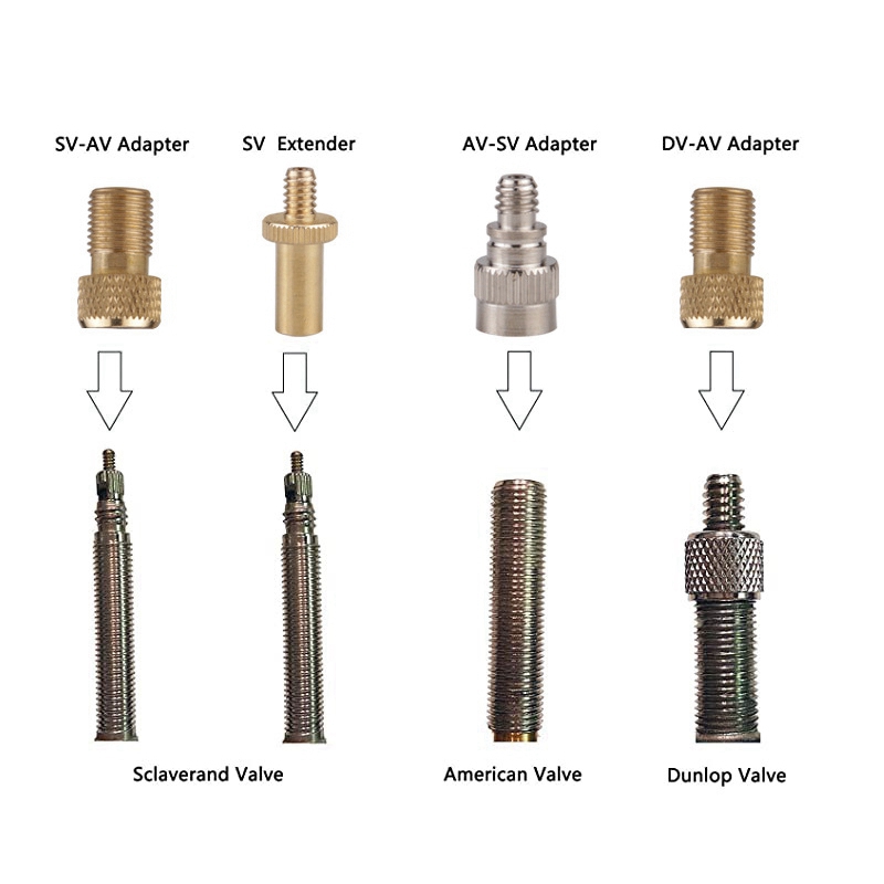 Bike Tire Inflator Schrader To Presta Valve Adapter 21Pcs Bike