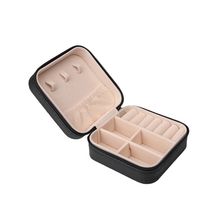 Leather Travel Jewelry Organizer Box for Women – Portable Storage Case for Hair Accessories & Rings – Classic Style – All Season
