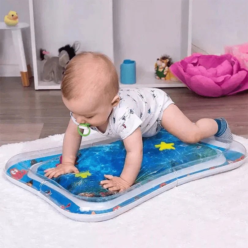 Tummy Time Water Mat for Kids, Babies Toddlers Premium Inflatable Baby Play Activity Pad for 3–24 Months Muscle Strengthening Sensory Play Gym Portable Leak-Proof Baby Water Mat