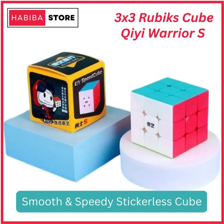 QiYi Warrior S 3x3 Magic Speed Cube Stickerless Professional Fidget Toys  Qiyi Warrior W Jelly Cubo Magico Puzzle