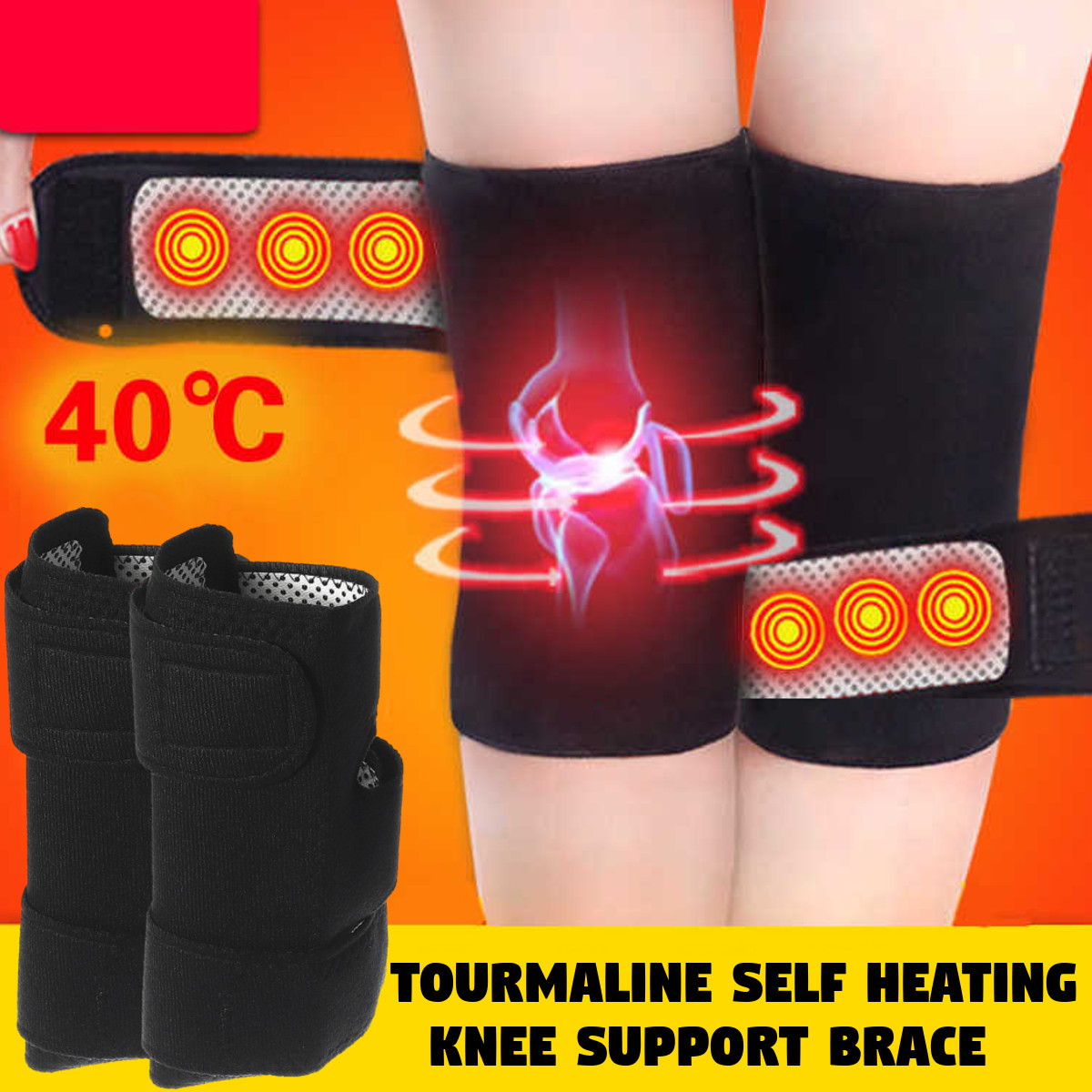 self heating knee support