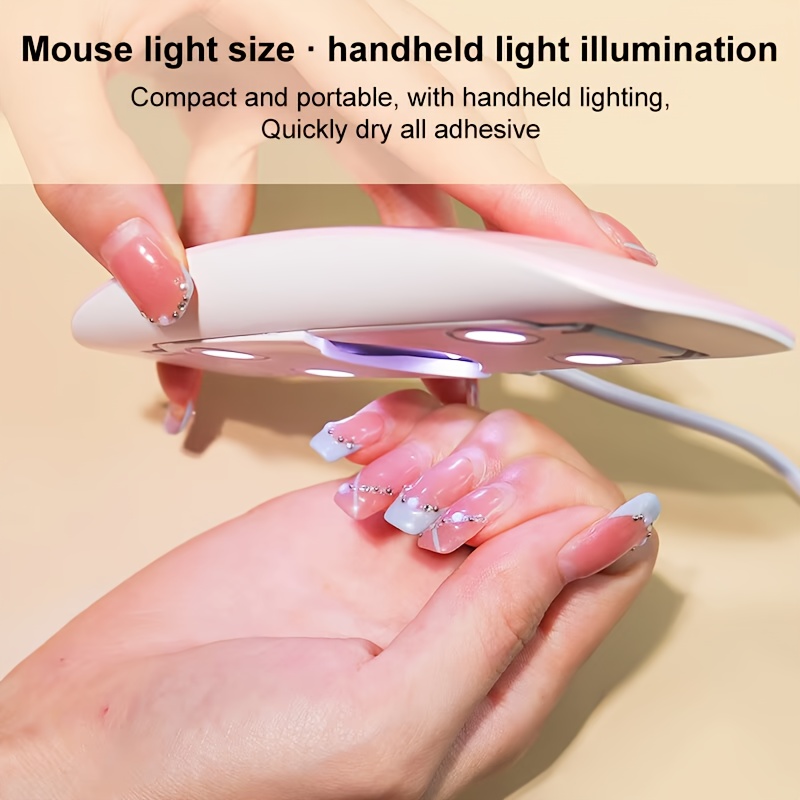 UV LED Nail Lamp 6W with Timer | SUN Mini Foldable USB Nail Dryer for Gel Polish | Portable UV/LED Light for Manicure & Pedicure