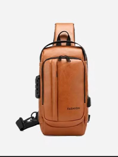 Travel Essential Water-Resistant Scratch-Proof Nylon Anti-Theft Crossbody Sling with USB Charging Port Side Bag for Men and Women - Compact Gym & Passport Pouch