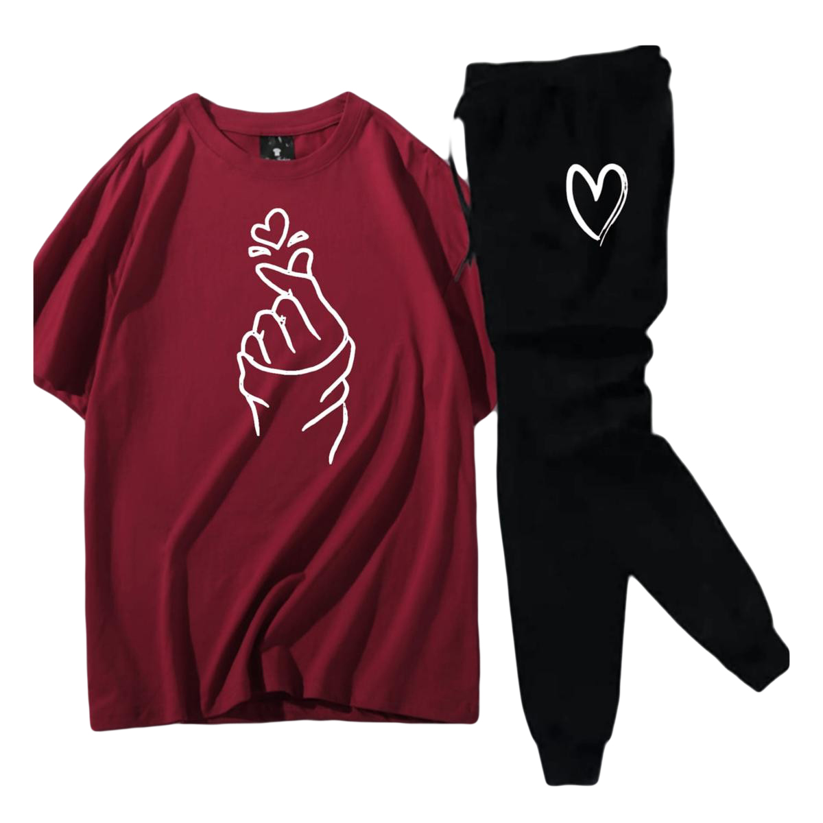 Maroon Trendy Printed Tracksuit For Girls & Womens