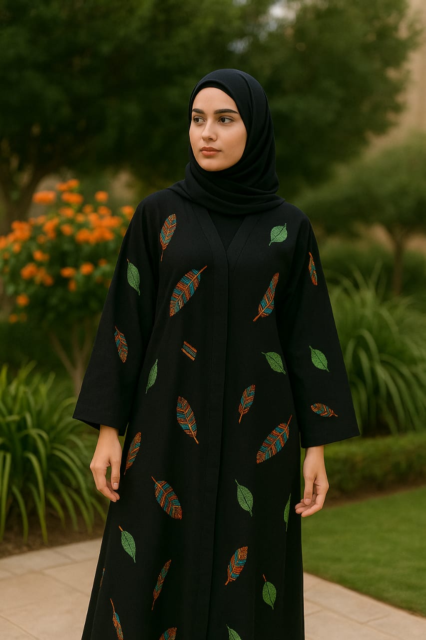 black abaya printed Black Printed Front Open Abaya for Women  Elegant Black Print Abaya with Button Closure  Modest Fashion Black Printed Open Abaya  Premium Black Front Open Abaya with Print Design  Classic Black Printed Abaya Front Open Style  Printed B