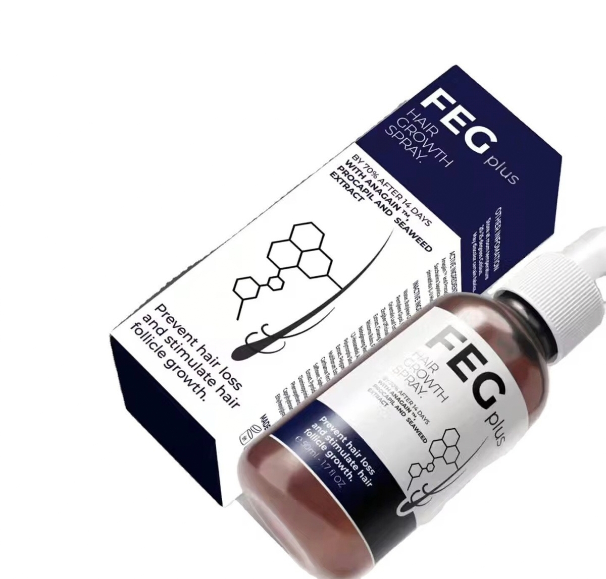 High Quality FEG Plus Beard & Hair Growth Serum Spray | Natural Hair Regrowth for Men | Beard Booster Serum | 50ml Hair Growth Spray | Beard Growth Serum | Natural Regrowth Solution