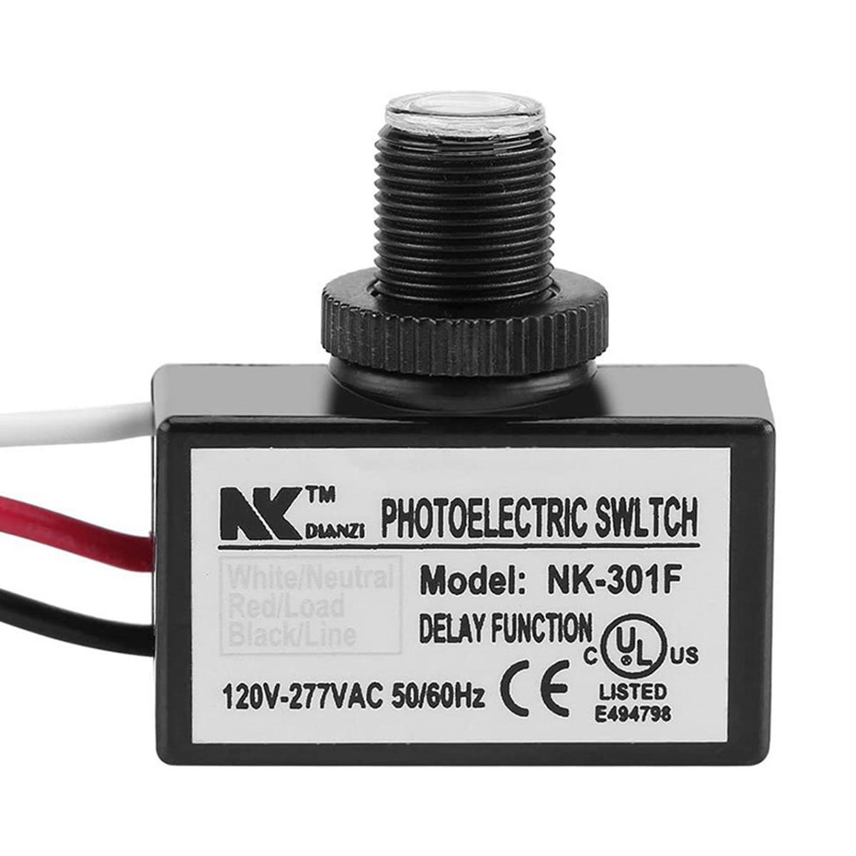 Photocell Switch NK-301F 120-277V Dusk to Dawn Sensor Photoelectric Switch  Light Photocell Sensor Lighting Switch